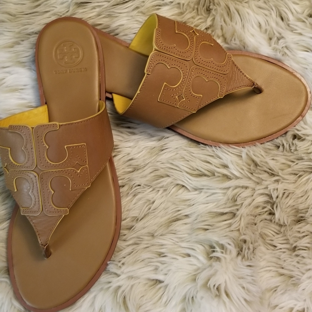Tory Burch New in Box Jamie Full Logo Thong Sandal